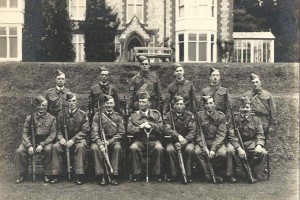 Home Guard NCOs, photographed outside what was then the vicarage.