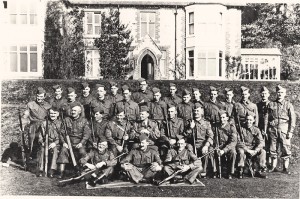 East Meon Home Guard, outside the Vicarage.