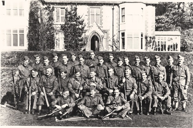Home Guard East Meon Home Guard, outside the Vicarage.