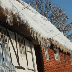 Icicles on Brook Cottages, 2010