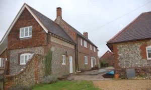 Punsholt Farm, on the site of the house where Dom Sigebert Buckley died in 1610, and where his body may be buried.