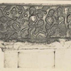 One of the sides of the Tournai Font.