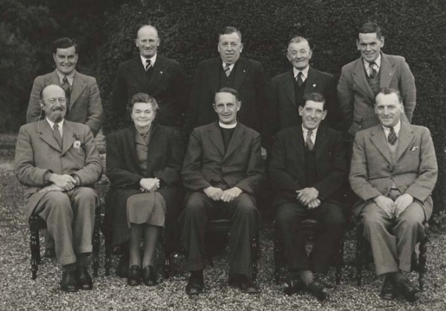 Village Hall Committee late 1940′s Village Hall Committee late 1940′s, left to right back row), W (Weary) Blackman , Herbert Goddard, Jack Porter, Frank Collyer, Rece Porter. Sitting, Doc. Clifford, Lady Margaret Nicholson, Reverend Watkins, Harry Wynn, George Wilson Atkinson.