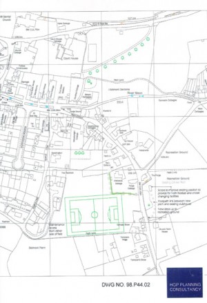 Plan for development of housing on Coombe road and soccer pitch at Belmont Farm