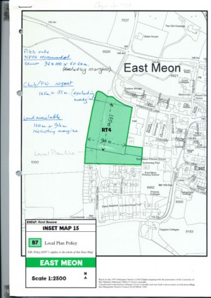 Map of East Meon in Local Plan