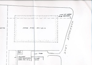 Vincent Edberg's suggestion for the location of the football pitch.