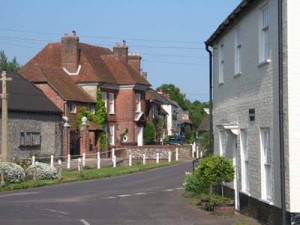 Barnards Corner & Glenthorne Barnards Corner on right, and High Street with & Glenthorne House on left.