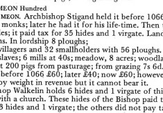 'Mene' in Domesday Book
