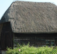Panorama view of Frogmore, Bridge Cottage on the right.