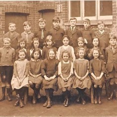 J Baker E.M. National School John Baker at East Meon National School. Tony Crockford back row third from right.