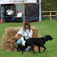 Mary Davenport and_Pepper in dogs' obstacle course