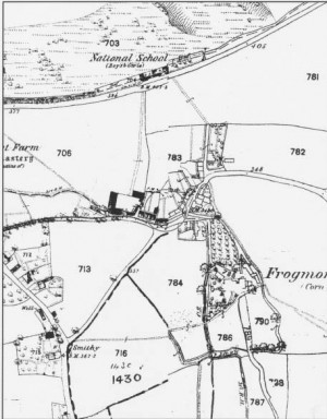 Ordnance Survey Map of Frogmore 1869