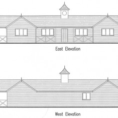 Pavilion front and rear elevations Pavilion front and rear elevations