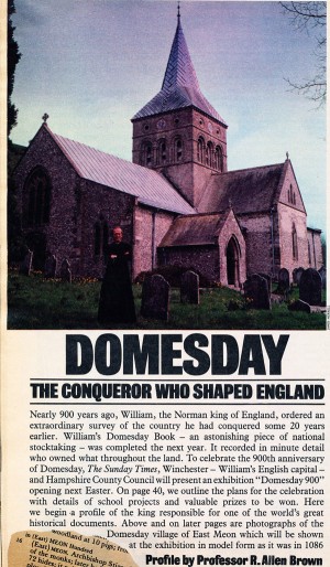 The Sunday Times published an article in its Colour Supplement featuring East Meon as the Domesday Village
