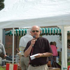 The Vicar, Rev Terry Louden, opening the Country Fair, 2008