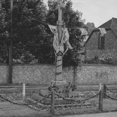 War Memorial with bunting
