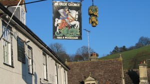 Ye Olde George Ye Olde George Inn, the tallest available building within the village, acted as a relay to houses which could not 'see' the Dairy