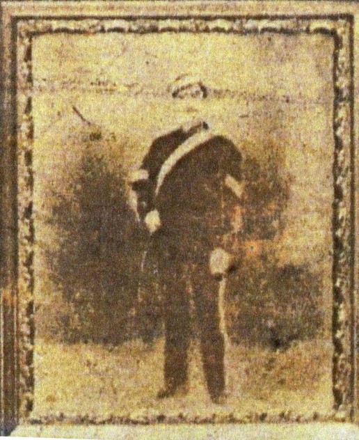 Henry Lewis Love in bandmaster's uniform, from background of family photograph