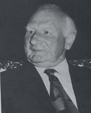 Herbie Goddard, Chairman of the Village Hall Committee, and of the Parish Council, during the development of the new Village Hall.