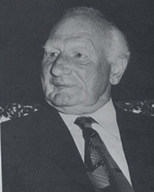 Herbie Goddard, Chairman of the Village Hall Committee, and of the Parish Council, during the development of the new Village Hall.