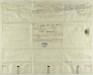 Indenture back websize Signatures &c on the back of the Indenture