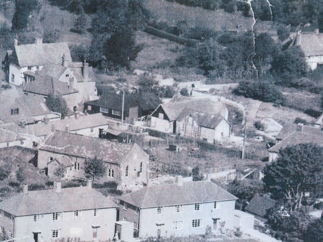 Part of the Institute can be seen at the left of this photo, with the rifle range between it and the Primitive Methodist Chapel.