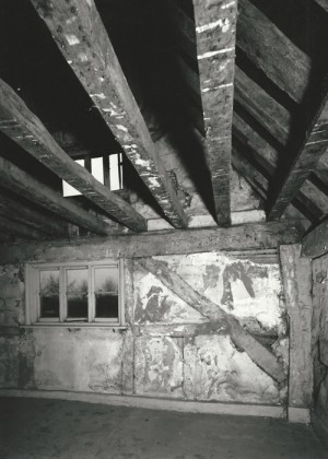 Beams in 1st floor, east end room.
