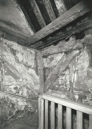 First floor landing, timber framing down staircse