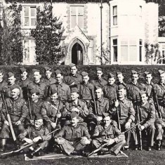 World War II Home Guard, outside the vicarage. For the names, go to Wartime/Home Guard 