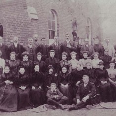 Group outside Primitive Methodist Chapel, 1893