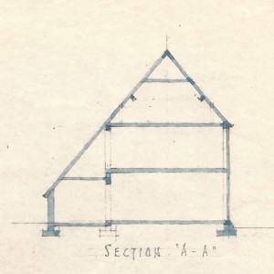 Elevation of building before restoration