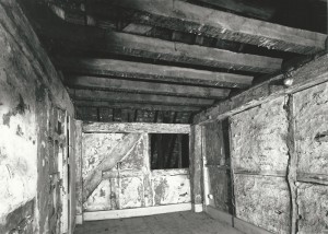 Timber framing of original window of room running North - South.
