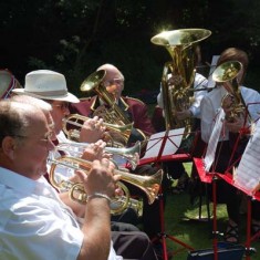Blendworth Brass Band regularly provide the music
