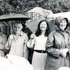 left to right, Audrey Street, Mrs Fisher, Bridget Lambert, Betty May (District Nurse) and Rosemary Ryder 