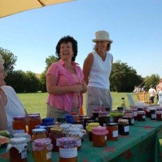 Jam_stall on The Green, Hazel Rendle, Alison Louden, Jane Brown