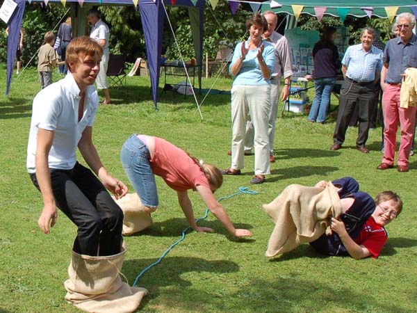 Not finishing the sack race