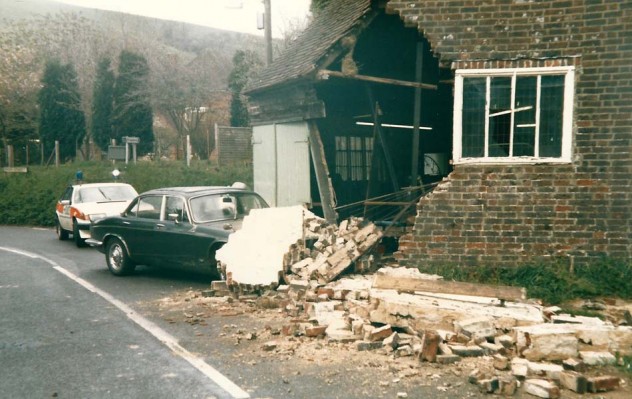 Car crash at The Forge.