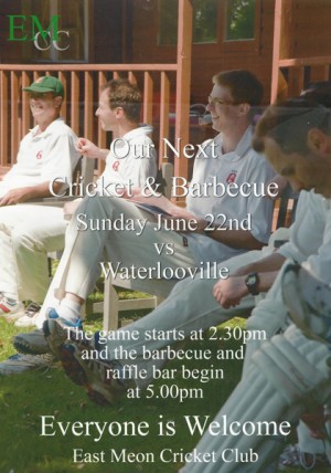 Cricket club poster