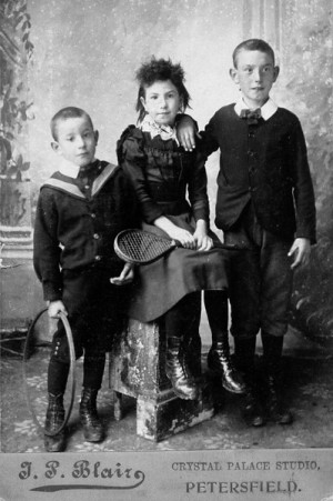 Owen (eldest) with brother Crispin and sister Florence (Florence Newbold Budd)