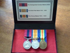 Left to right, Distinguished Conduct Medal, British War Medal, Victory Medal