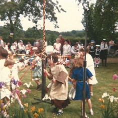 Maypole dance at Church Fete