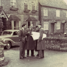 Planners on bridge, undated