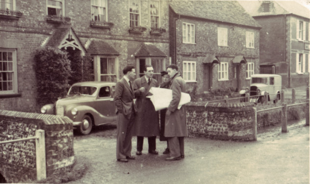 Planners on bridge, undated
