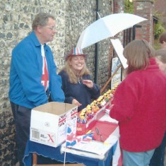 Stall selling ducks for duck race..