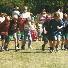 Start of three-legged race 
