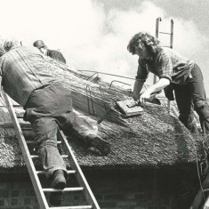 Thatchers on roof Thatchers on roof