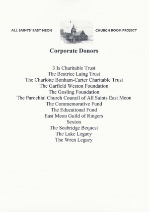 List of Corporate Donors