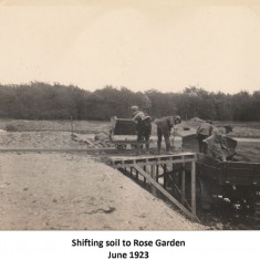 Rose garden and views of house, June 1923