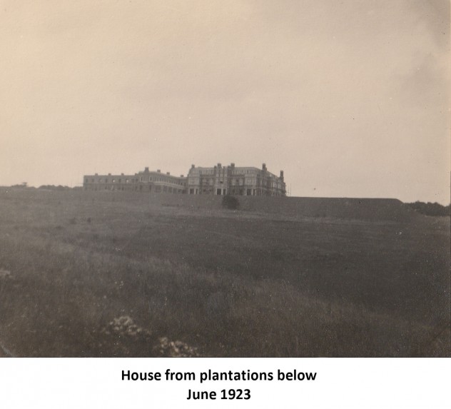 Rose garden and views of house, June 1923