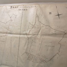 Both sides of Plan. Allottees include William Weeks Jnr, James Weeks, William Weeks Snr, Greorge Pink, William Mitchell, Trustees of Sir Richard Downes Jackson, John Quantock, Charles Parr,  John Bonham Carter